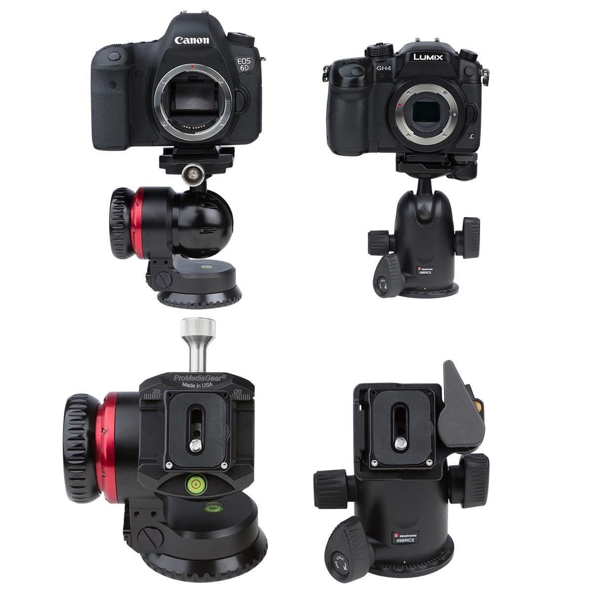 DSLR mounted using RC2 and Arca-clamp