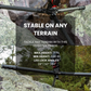 TR344LBL Carbon Fiber Tripod with Leveling Head | 4 sections 71 inches height