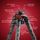 TR344LBL Carbon Fiber Tripod with Leveling Head | 4 sections 71 inches height