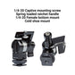 BLS3 Rosette, Machined Aluminum with 1-4-20 Top - Female Bottom with Cold Shoe Adapter for Flash Brackets, Speedlights, Light Stands, Profoto B1, B2, Elichrom, Broncolor and more...