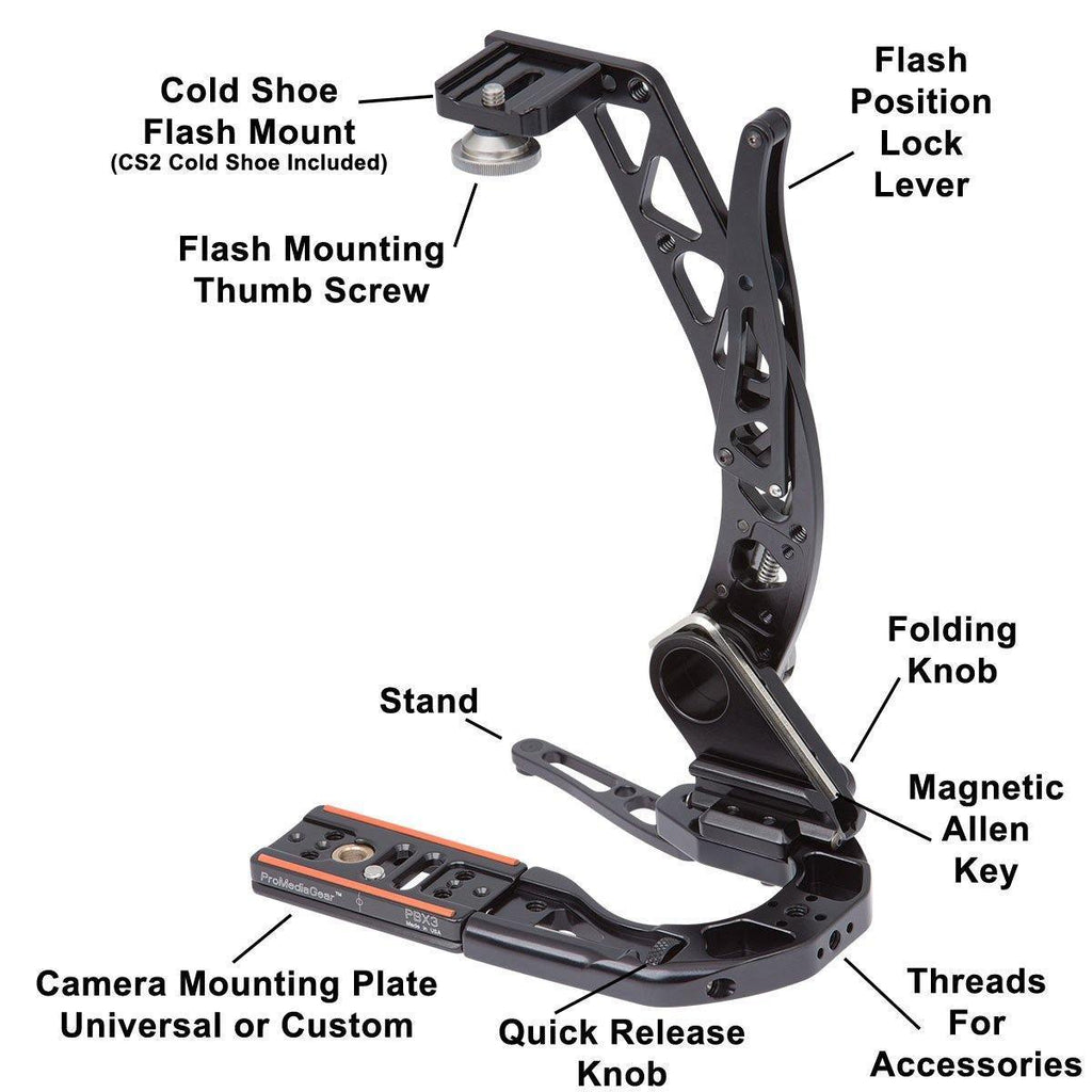 BBGv2 Boomerang Flash Bracket specifications