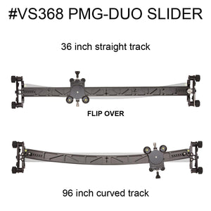 VS368 DUO Dual Track Video Slider 36" Straight & 8 ft Curve Track